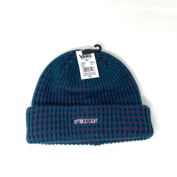 VANS Crafton Cuff Dress Blue Beanie Unisex Knit Hat One Size VN0A7SCDLKZ - Picture 2 of 4